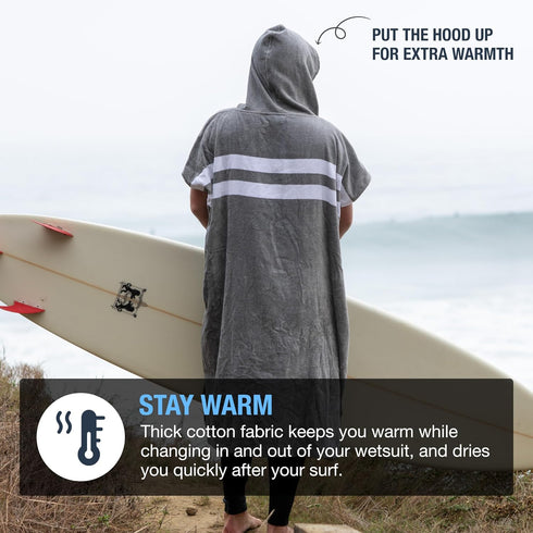 Ho Stevie! Soft Cotton Surf Poncho - Ideal for Changing Out of Wetsuits