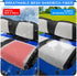 (20000 iLSKW Golf Cart Seat Covers for Club Car DS to Up) Seat Cover OEM Front,Breathable Fabric and Leather Front Seat