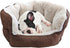 SPOT Sleep Zone Small Pet Bed, High Wall Reversible Cushion Bed for Indoor Cats & Small Dogs, 18x16in, Chocolate Brown