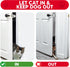 Bright White Cat Door Holder Latch - Fast Install Flex Latch Strap, Keeps Dogs Out of Litter & Food