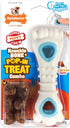 Nylabone Puppy Power Chew Knuckle Bone & Pop-In Treat Toy Combo, Chicken Medium/Wolf (1 Count)