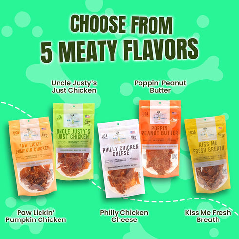 Gourmet Jerky Dog Treats - Natural Chicken Jerky for Dogs, Nutritious, Made in USA, 5 oz