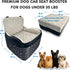 OtterPets 35lbs, 3Storage 2 Small Dog Car Seat, Memory Foam Dog Booster Car Seats with Thick Cushion for Medium Dogs