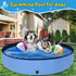 Foldable Dog Pool - 79" x 12" Anti-Slip Portable Swimming Pool, Collapsible Kiddie Pool for Outdoor and Indoor Pets