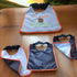 Unique Personalized Saint Bernard Bib with own Name and Brandy Barrel Embroidered Full Colour - Choose bib & Embroidery