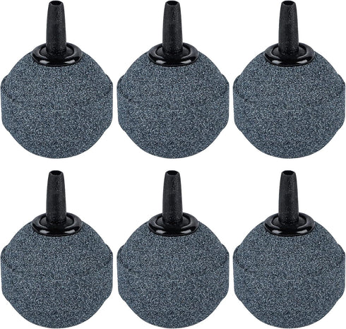 Pawfly 1.2 Inch Air Stone Ball Bubble Diffuser for Fish Tanks, Koi Ponds, and Small Buckets, 6 Pack