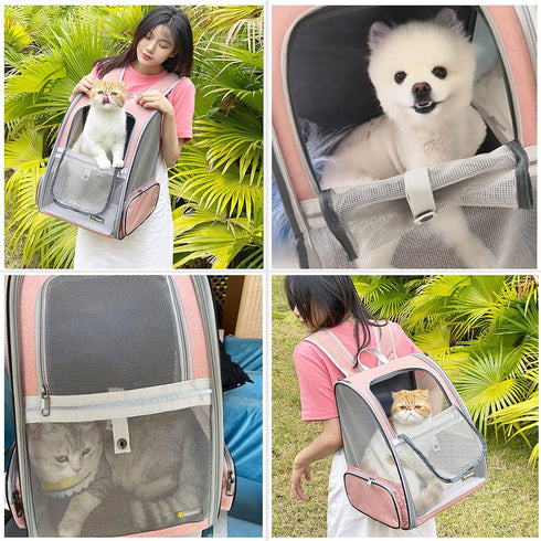 Backpack Texsens Innovative Traveler Bubble Pet Carriers for Cats and Dogs