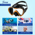 Set Seavenger Aviatar Diving Dry Top Snorkel with Adjustable Open-Heel Fins, Single-Lens Mask, and Mesh Gear Bag