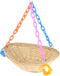 1914 Bonka Bird Toys Basket Swing - Colorful Bamboo Chew Swing for Parrots, Quaker, Parrotlet, Budgie