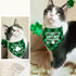 St. Patrick's Day Dog Bandana - Holiday Buffalo Plaid Scarfs for Small, Medium, Large Dogs