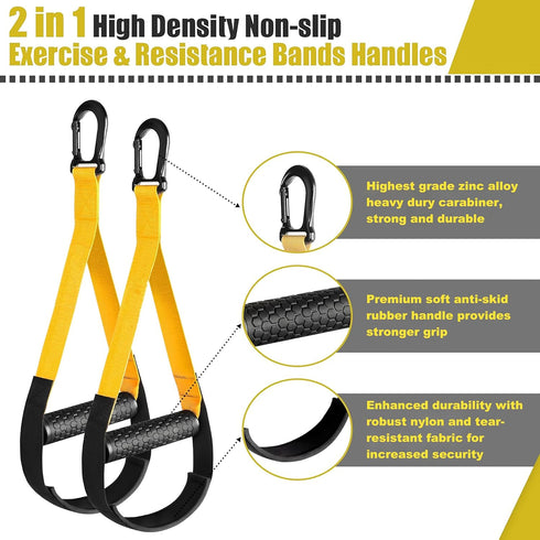 Home Resistance Training Kit, Fitness Straps for Full-Body Workout, Bodyweight Resistance Bands with Handles
