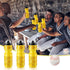 Hosuly 24 Pcs 24 oz Baseball Water Bottle Set, Drawstring Bag, 12 Reusable Plastic Tumblers for Party Favor (Yellow)