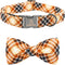 Lionheart Glory Dog Collar, Fall Bow Plaid Design for Female & Male Dogs, Adjustable Bow Collars for Small Dogs