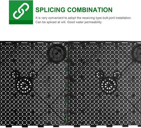 POPETPOP 20pc Fish Tank Bottom Filter Plate - Sand Gravel Filter Board PVC Splicing Clapboard (Black)