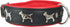 Real Leather Soft Padded Dog Collar, Bull Terrier, 1.75" Wide, (16.75"-19.25" Neck, Black/Red)