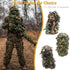 Ghillie Camouflage Leafy Hat, Camo 3D Leaf Face Mask, Full Coverage Breathable Hunting Accessories