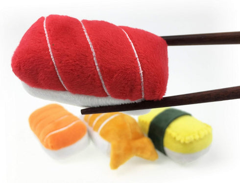 munchiecat Sushi Catnip Toy for Cats, USA Made, Engaging Design for Pouncing and Play, 4-Pc Rainbow