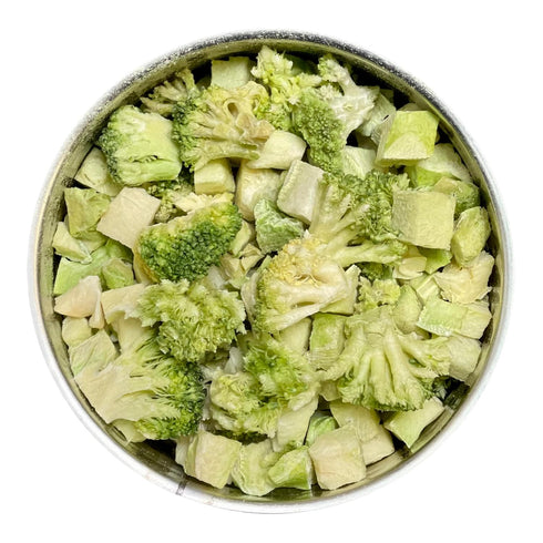 #2.5 25+ 2 oz Future Essentials Canned Chopped Freeze Dried Broccoli Size Can of Broccoli Bites with Year Shelf Life