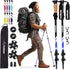 TrailBuddy Trekking Poles - Pair of 2 Lightweight Collapsible Hiking Poles for Backpacking Gear