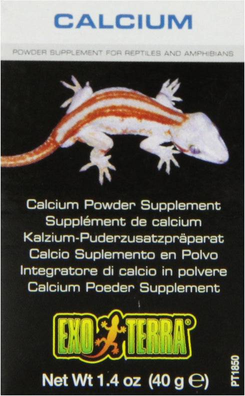Exo Terra Ultra Fine Calcium Powder, 1.4 oz - High Calcium Formula for Bone Health, Growth & Metabolism