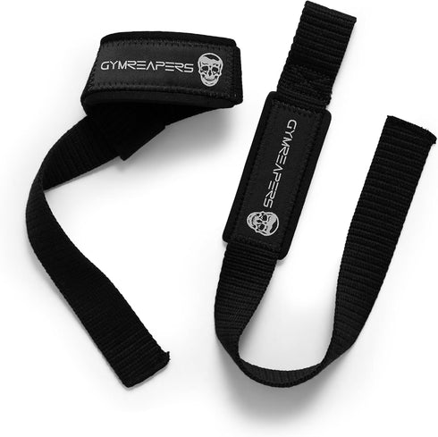 Gymreapers Lifting Wrist Straps for Weightlifting, Bodybuilding, Powerlifting, Padded Neoprene with 18 inch Cotton