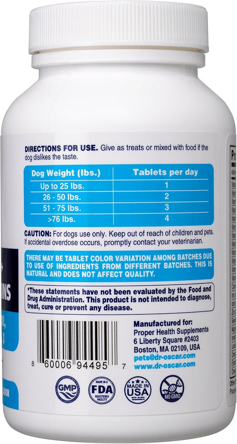 Dog Prenatal Vitamins - 90 Tablets with Omega 3, Probiotics, Choline & Inositol, Key for Mother & Puppies