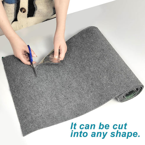 Trimmable Cat Scratching Post Carpet Covered 78.7”x15.8”, Self-Adhesive Replacement Parts Mat for Cat Tree Shelf