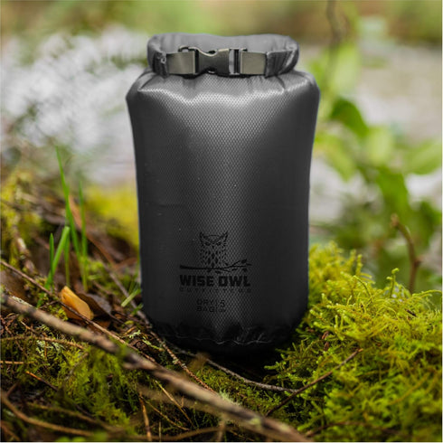 Wise Owl Outfitters Waterproof Dry Bag, Fully Submersible Airtight Bags, 1pk or 3pk, 5L, 10L & 20L