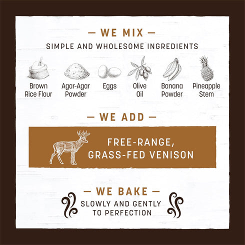 Earth Animal No Hide Medium Venison Flavored Dog Chews - Long Lasting Chew Sticks for Large Dogs