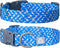 Reflective Dog Collar, Adjustable Soft Nylon Collar with Safety Lock for Medium, Large Dogs, Neck 16’’-25’’, Blue
