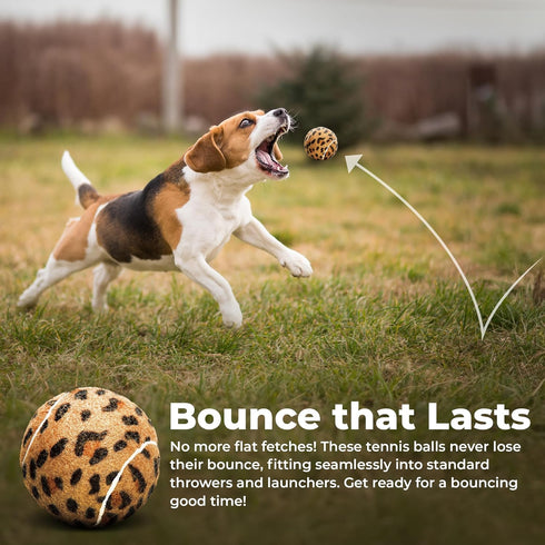 Unique Sports Dog Fetch Squeaker Balls Animal Prints 18 Pack