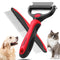 Tpotato Deshedding Dog Brush for Long Haired Dogs Cats,Undercoat Shedding Rake for