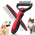 Tpotato Deshedding Dog Brush for Long Haired Dogs Cats,Undercoat Shedding Rake for
