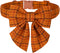 Maca Bates Fall Pumpkin Plaid Dog Collar with Sailor Bow Tie for Small Dogs, Adjustable Breakaway Soft Collar