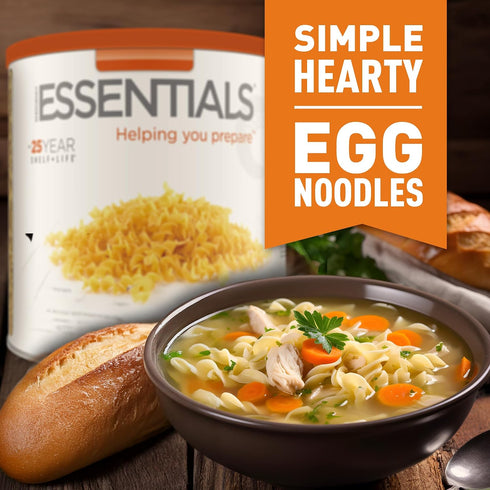 #10 11 30-Year Emergency Essentials Egg Noodle Pasta Can | Long Term Emergency Food Supply | Shelf Stable Survival Meal