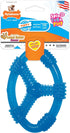 Nylabone Spin Tug & Play Puppy Chew Ring Toy, Soothing Teething Bone for Medium Dogs, Blue, Peanut Butter Flavor, 1