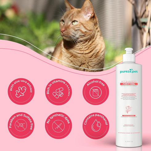 Fortifying Hypoallergenic Conditioner for Pets, Hair Loss Treatment, Vegan, 10.6oz, PUREZA PET