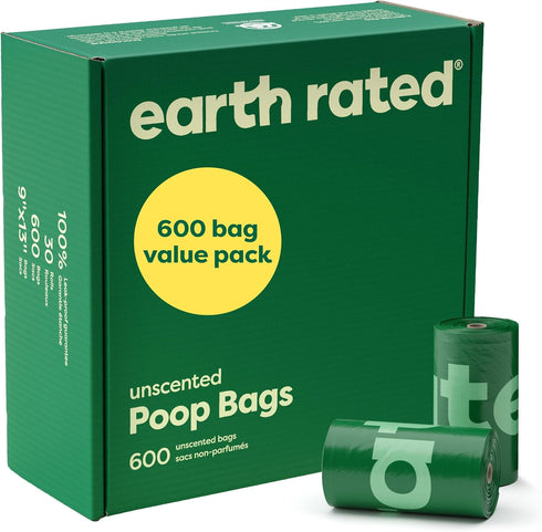 Earth Rated Dog Poop Bags Value Pack, Leak-Proof and Extra-Thick Pet Waste