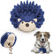 Bella Boo Pets Interactive Dog Toy - Freddy The Hedgehog Blue Treat Ball + Food Dispensing Slow Feeder Puzzle