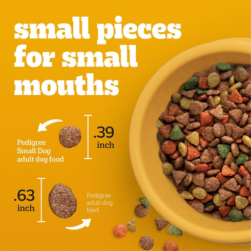 Pedigree Complete Nutrition Adult Small Dog Dry Food, Roasted Chicken, Rice & Vegetable Flavor, 14 lb. Bag