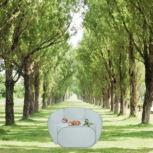 Small Animal Cage Tent Playpen with Fabric, Breathable Transparent Pet Playpen, Portable Yard Fence for Outdoor/Indoor
