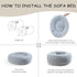 23'' Calming Dog Bed, Plush Anti-Anxiety Round Washable Pet Bed for Small Dogs, Cozy Soft Grey Marshmallow Cuddler