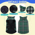 MIGOHI Reversible Dog Coat, Windproof, Waterproof Winter Jacket, Plaid Dog Coats for Cold Weather, Green, L