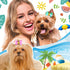 100 Pack Summer Spring Dog Hair Bows - Cute Puppy Bows with Rubber Bands for Small Girl Dogs