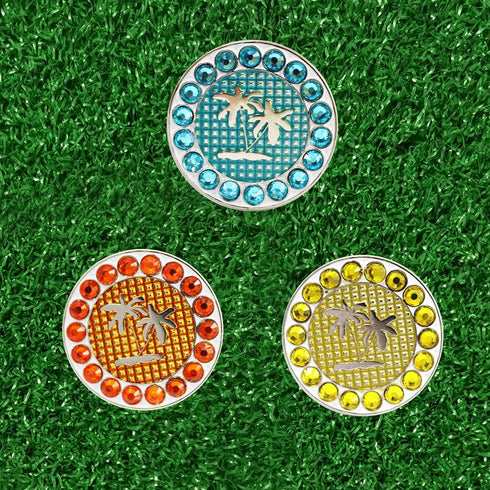 Golf Ball Markers Crystal Ball Markers Pack of 3