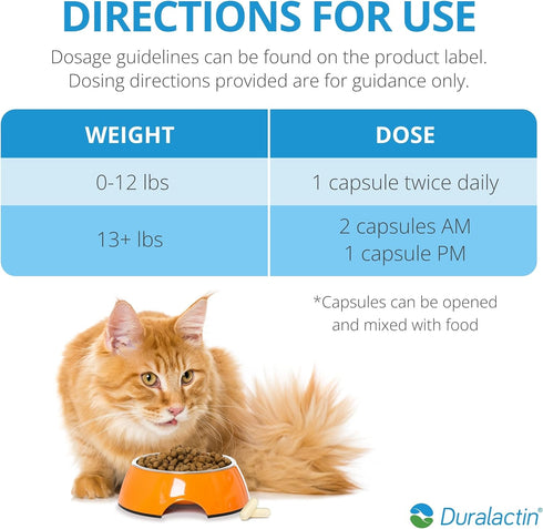 PRN Pharmacal Duralactin Feline - Joint Health Supplement for Cats & Kittens, 60 Capsules