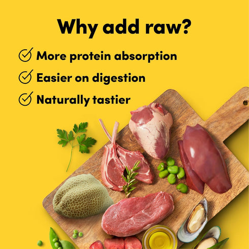 RawMix50 Freeze-Dried Raw Grass-Fed Lamb Recipe Dog Food, Protein Rich, Non-GMO, 12 oz