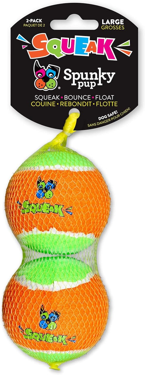 Squeaky Tennis Balls, 2-Pack, Large