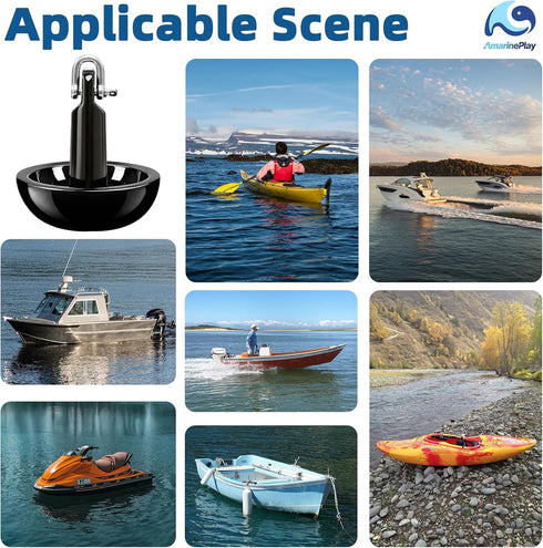 AmarinePlay PWC,5/8/10/12/15lbs Mushroom Anchor Kayak Anchor Kit for Small Boat Canoe Paddle Board SUP Jet Ski Marine