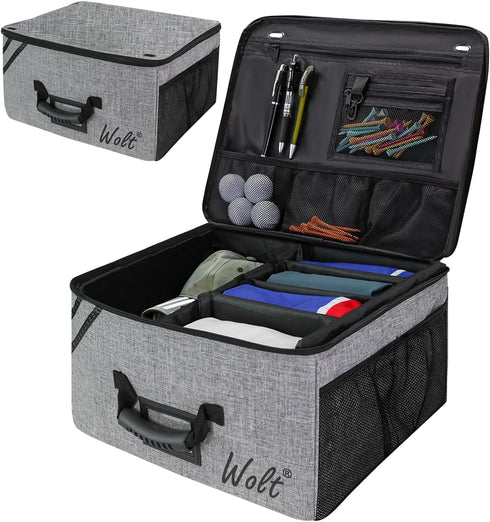 WOLT Golf Trunk Organizer, Collapsible & Foldable Waterproof Car Golf Locker with Separate Compartment